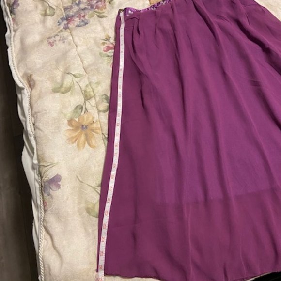 Purple/Mauve Off Shoulder Sheer Dress Size S - Picture 6 of 7